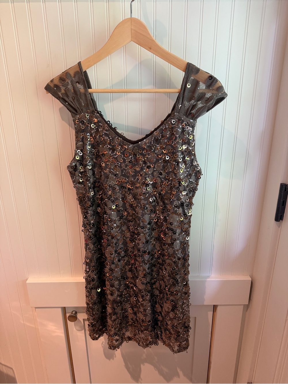 Silver Sequin Mini Dress - Elegant Party Dress